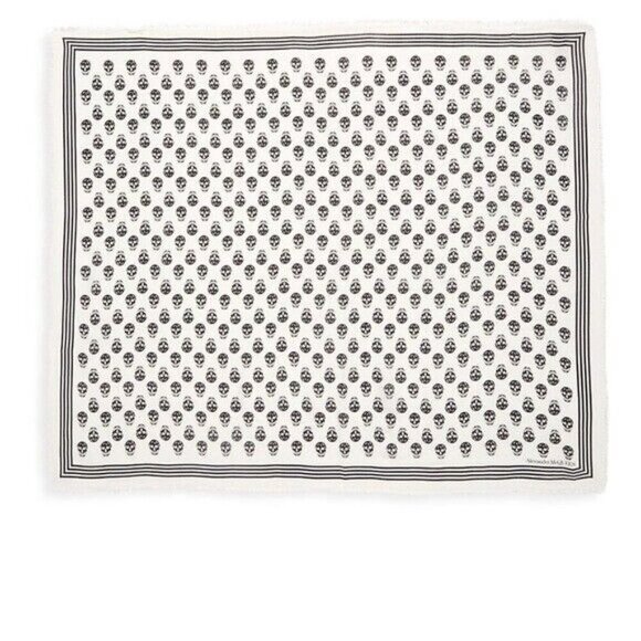 Alexander McQueen Skull Silk Biker Scarf - Picture 3 of 4
